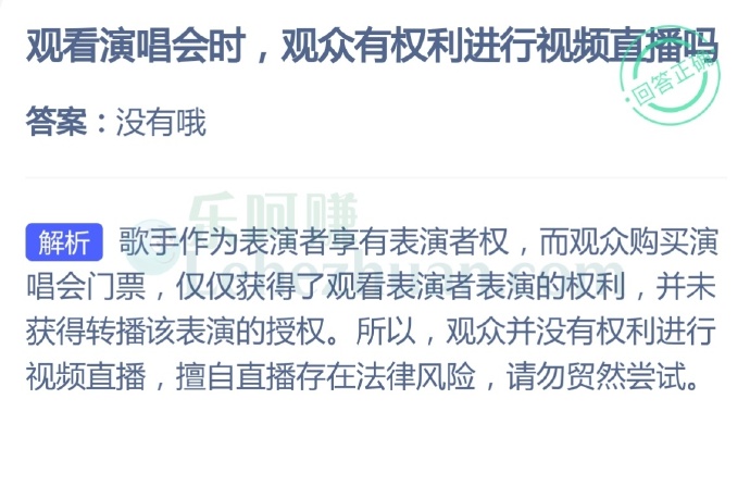 观看演唱会时,观众有权利进行视频直播吗?