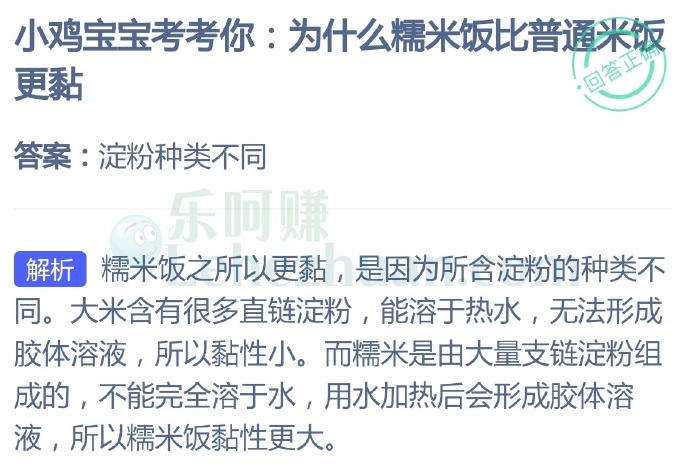 为什么糯米饭比普通米饭更黏?