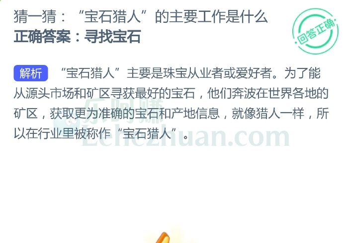 “宝石猎人”的主要工作是什么?