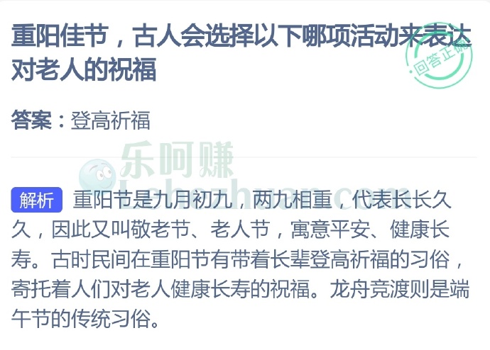 重阳佳节,古人会选择以下哪项活动来表达对老人的祝福?