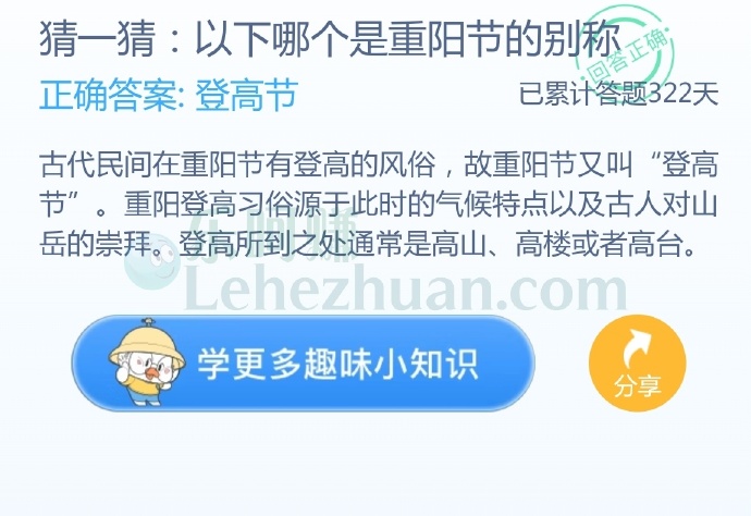 以下哪个是重阳节的别称?
