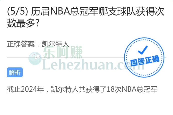 历届NBA总冠军哪支球队获得次数最多?
