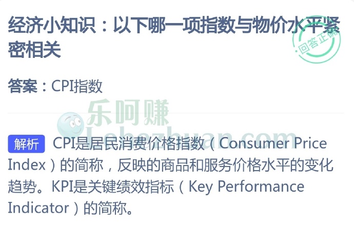 经济小知识,以下哪一项指数与物价水平紧密相关?