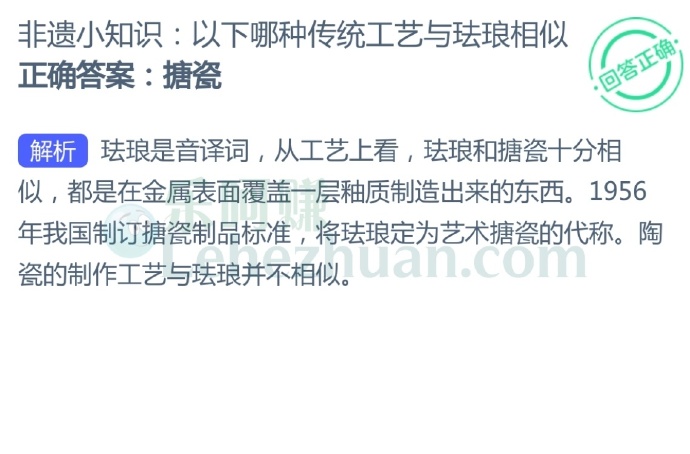 非遗小知识,以下哪种传统工艺与珐琅相似?