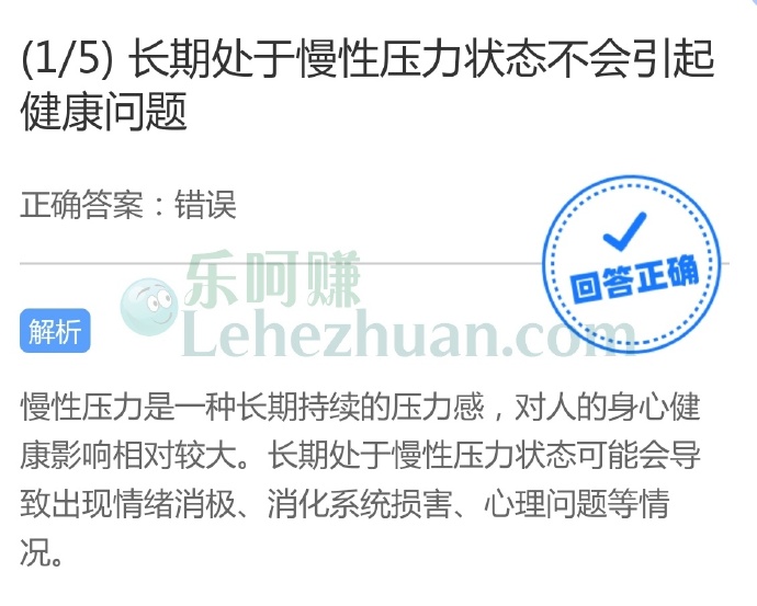 长期处于慢性压力状态不会引起健康问题?