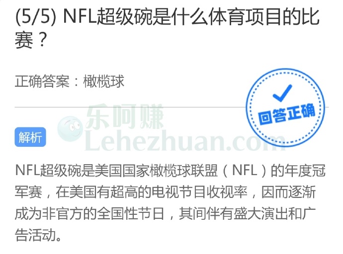 NFL超级碗是什么体育项目的比赛?
