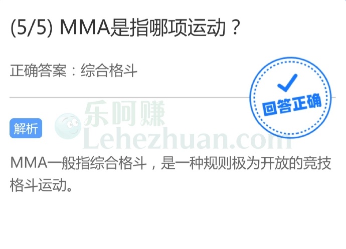 MMA是指哪项运动?