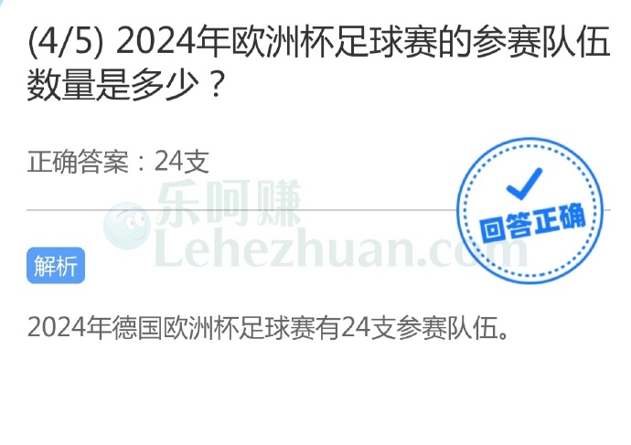 2024年欧洲杯足球赛的参赛队伍数量是多少?