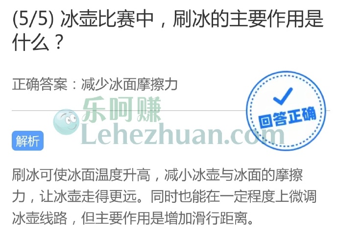冰壶比赛中,刷冰的主要作用是什么?