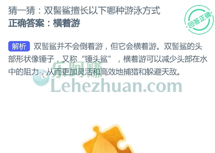 双髻鲨擅长以下哪种游泳方式?