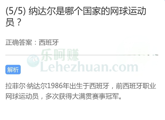 纳达尔是哪个国家的网球运动员?