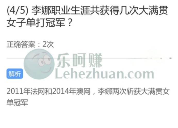 李娜职业生涯共获得几次大满贯女子单打冠军?