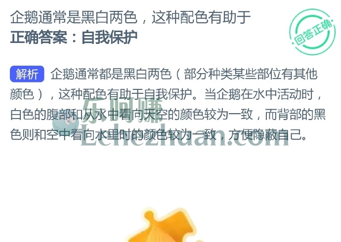 企鹅通常是黑白两色,这种配色有助于?