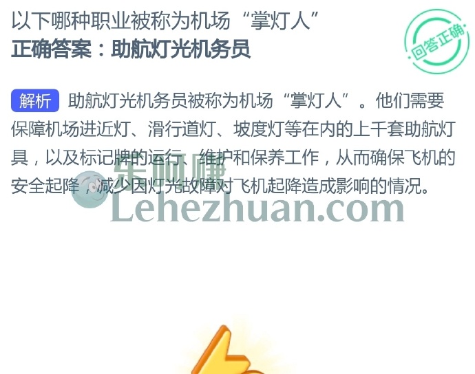 以下哪种职业被称为机场“掌灯人”?