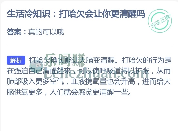 生活冷知识,打哈欠会让你更清醒吗?