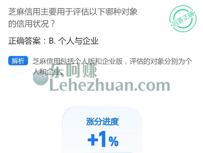 芝麻信用主要用于评估以下哪种对象的信用状况?