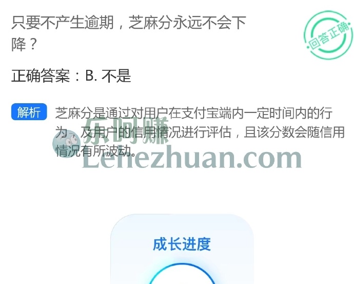 只要不产生逾期,芝麻分永远不会下降?