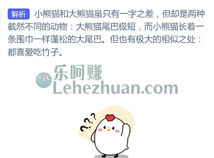 以下符合小熊猫特征的是?