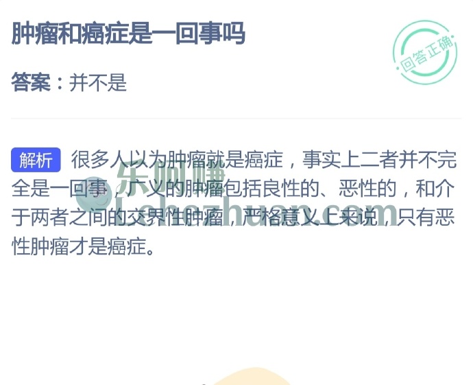肿瘤和癌症是一回事吗?