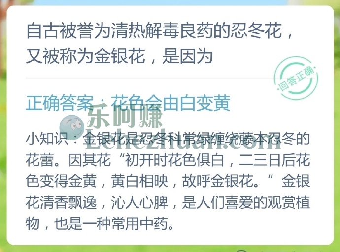 自古被誉为清热解毒良药的忍冬花,又被称为金银花,是因为?