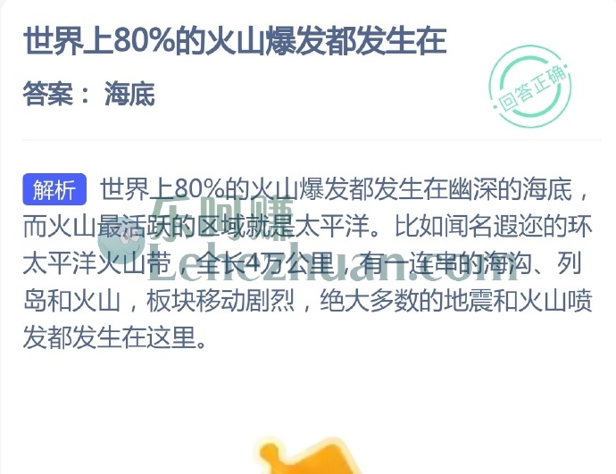 世界上80%的火山爆发都发生在?