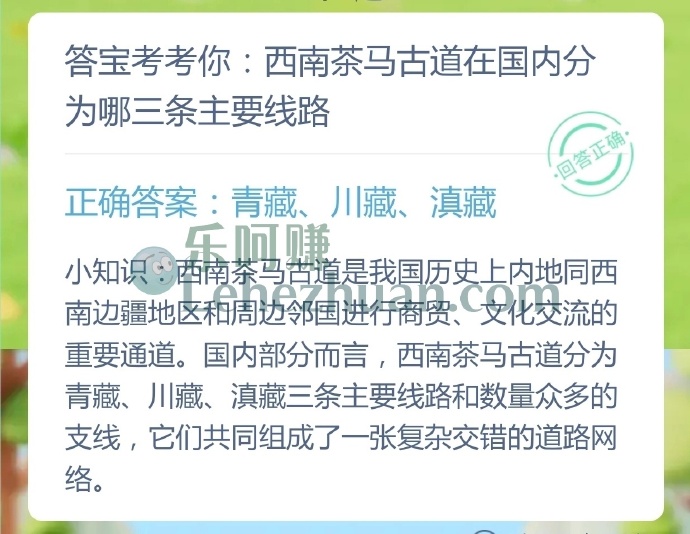 西南茶马古道在国内分为哪三条主要线路?