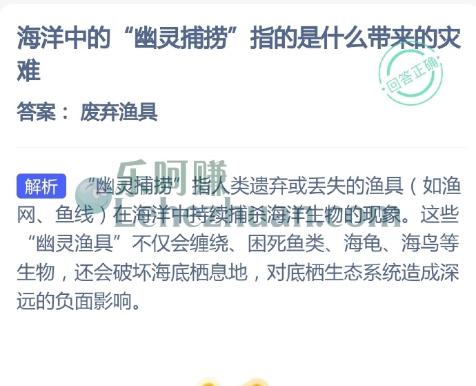 海洋中的幽灵捕捞指的是什么带来的灾难?