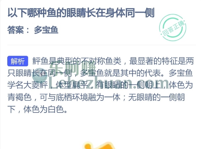 以下哪种鱼的眼睛长在身体同一侧?