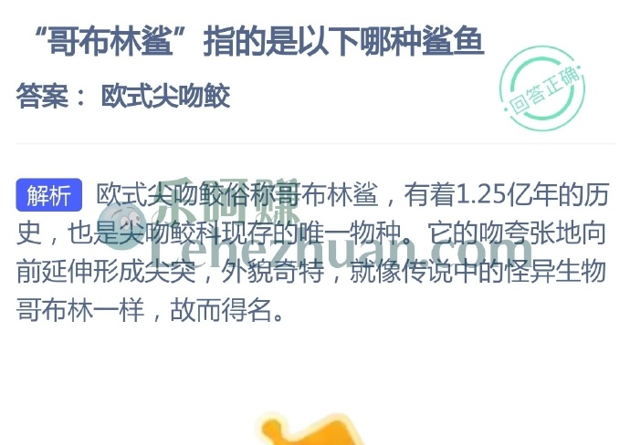 哥布林鲨指的是哪种鲨鱼?