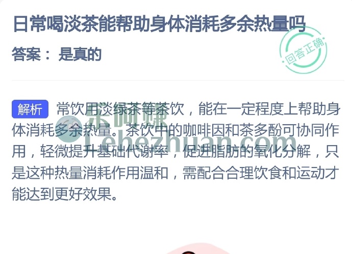 日常喝淡茶能帮助身体消耗多余热量吗?