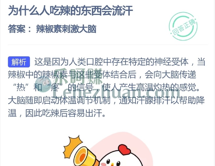 为什么人吃辣的东西会流汗?