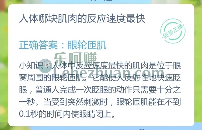 人体哪块肌肉的反应速度最快?
