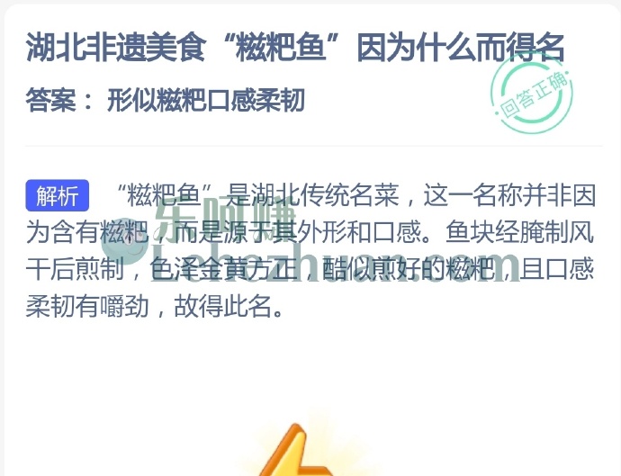 湖北非遗美食糍粑鱼因为什么而得名?