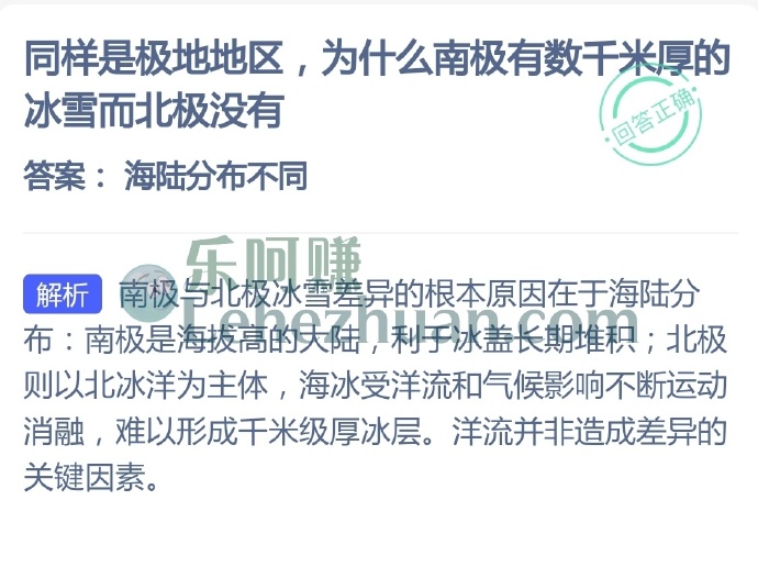 同样是极地地区,为什么南极有数千米厚的冰雪而北极没有?