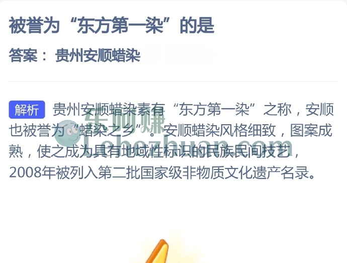 被誉为东方第一染的是?